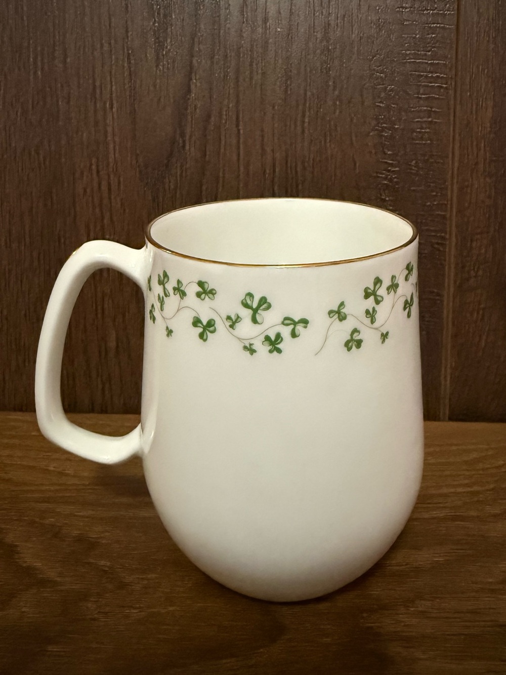 Vintage Royal Tara Trellis Shamrock Nursery Mug Bone China Ireland 4.25”